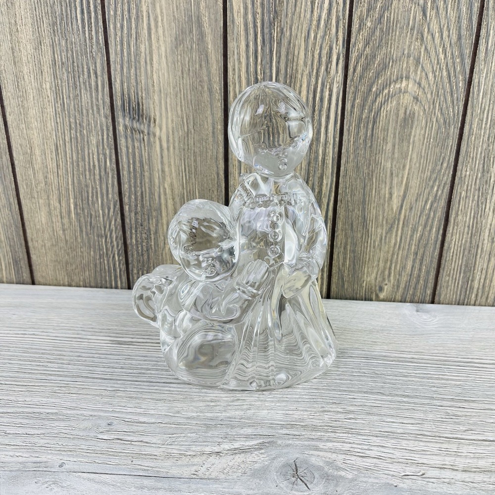 MIKASA Clear Crystal Choir Angels Statue Vintage Decoration Figurine Germany